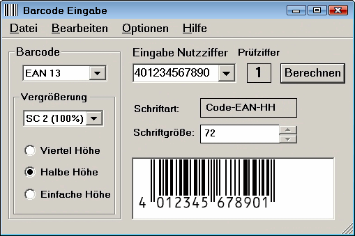 schriftarten barcode
