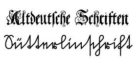 Sütterlinschrift Frakturschriften