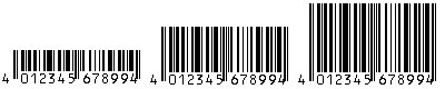 Barcode EAN, Code 39, Code 128, PDF 417, Datamatrix, Maxicode, Aztec