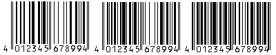 Barcode EAN, Code 39, Code 128, PDF 417, Datamatrix, Maxicode, Aztec