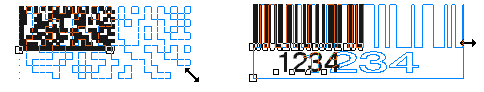 Barcode EAN, Code 39, Code 128, PDF 417,
Datamatrix, Maxicode, Aztec
