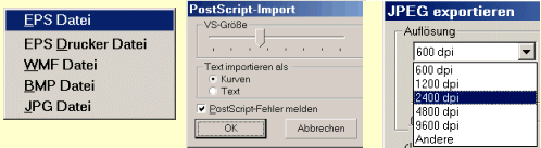 Barcode EAN, Code 39, Code 128, PDF 417,
Datamatrix, Maxicode, Aztec