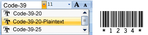 TrueType
                      Code 39