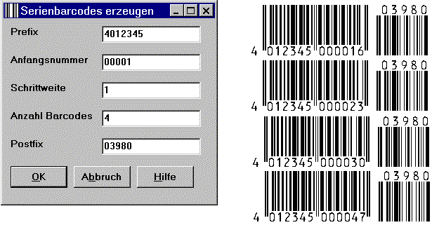 Serienbarcodes