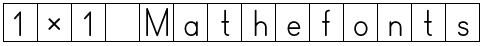 Mathefonts Mathe Schriftarten