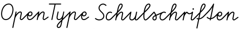 OpenType Schulschriften